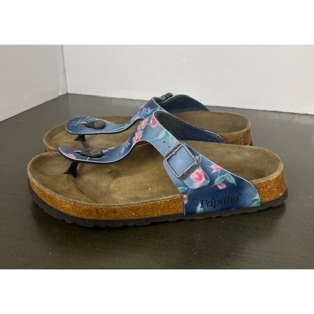 COPY - Papillio Birkenstock Sandals unisex Women 9 men 7 blue floral tea strap …